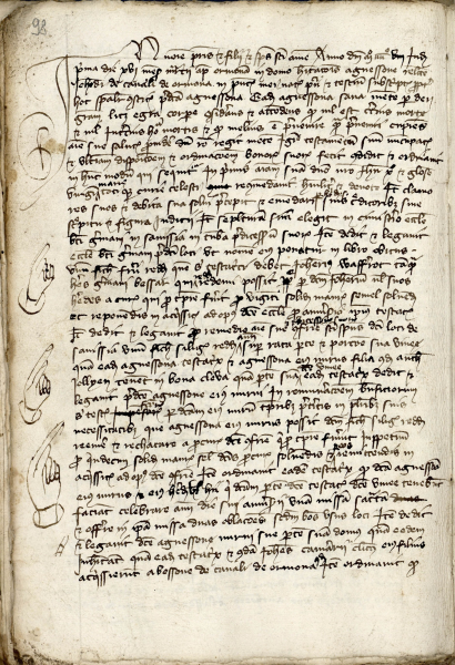 Testament d’Agnessona de Canali, 1408 (CH AEV, ACS, Min. A 90, p. 98. Photo : DigiArchives).