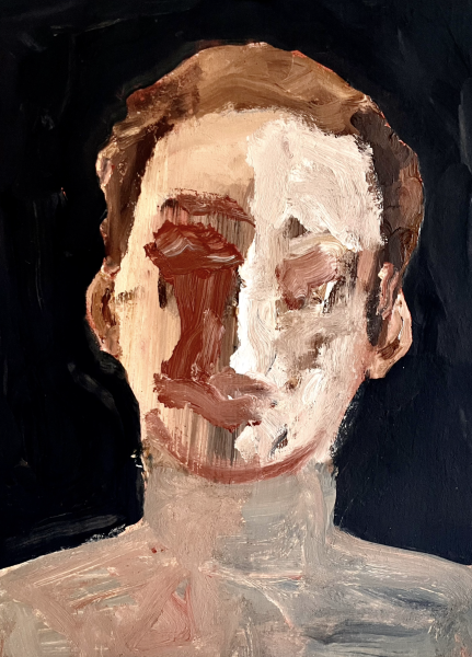 Identität, 2023, Öl auf Karton, 21 x 29cm