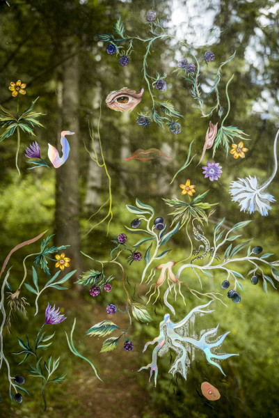 expo et residence au Jardin Alpin de Champex Lac avec Jolan Chappaz, curation Lucienne Roh