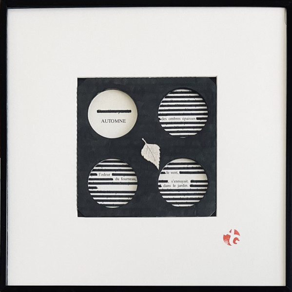 AUTOMNE - 2021 - Livre, carton, feutre - 15 x 15 cm. Cette pièce a rejoint une collection privée.